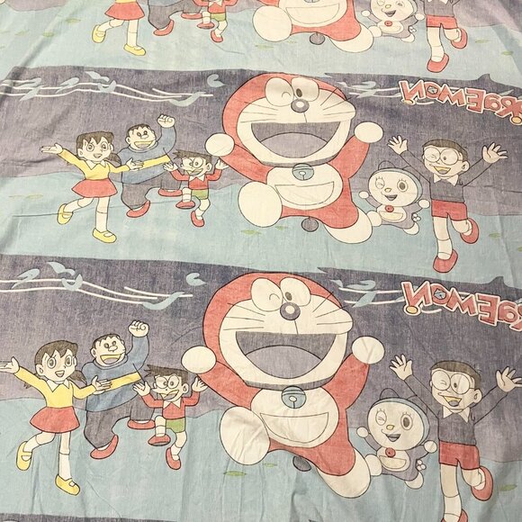 Doraemon Full Double Flat Bed Sheet - Picture 8 of 15